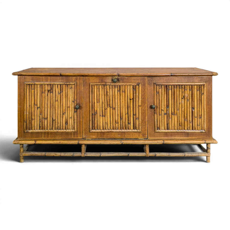Enfilade en bambou fendu des années 60
