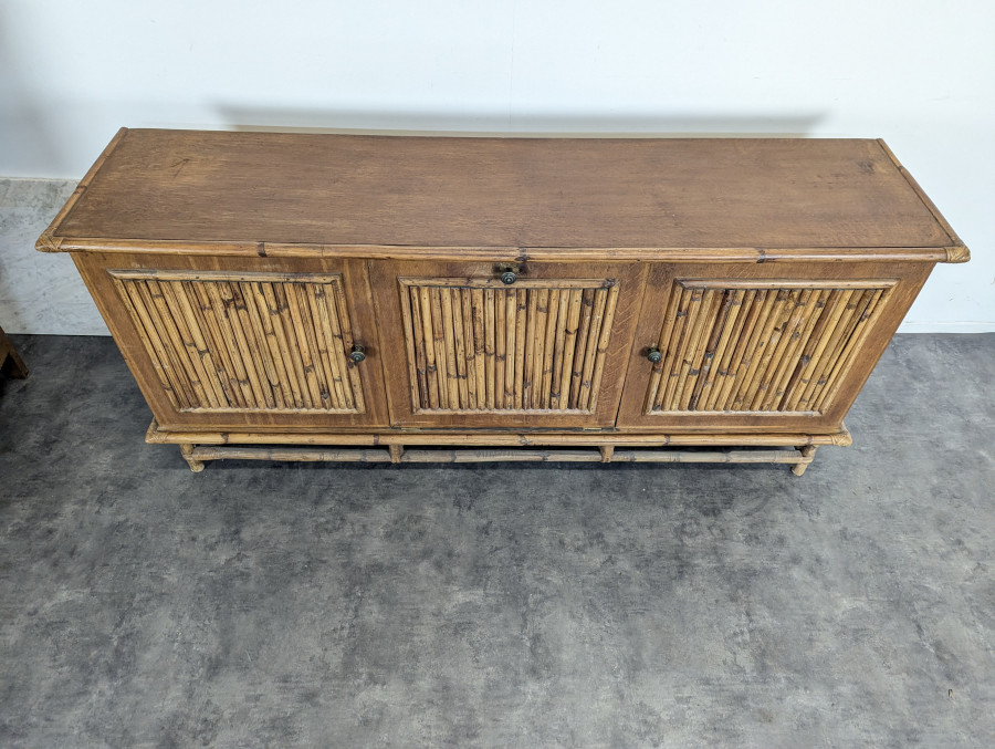 Enfilade en bambou fendu des années 60