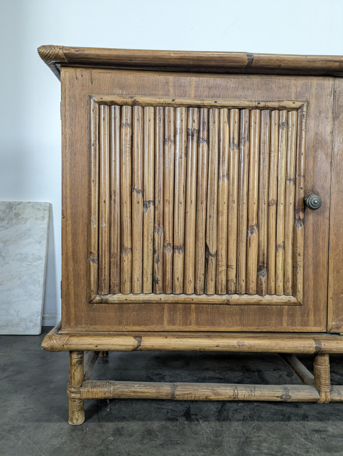 Enfilade en bambou fendu des années 60