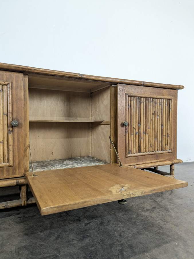 Enfilade en bambou fendu des années 60