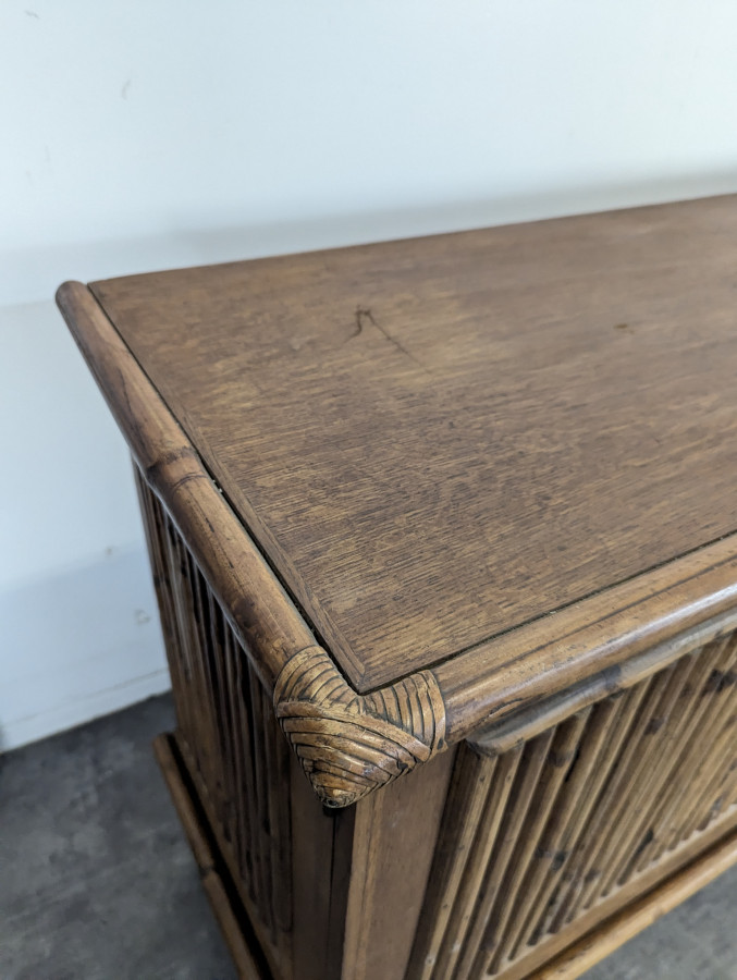 Enfilade en bambou fendu des années 60