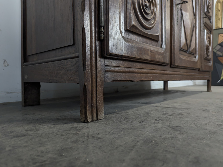 Enfilade en chêne dans l'esprit de Dudouyt