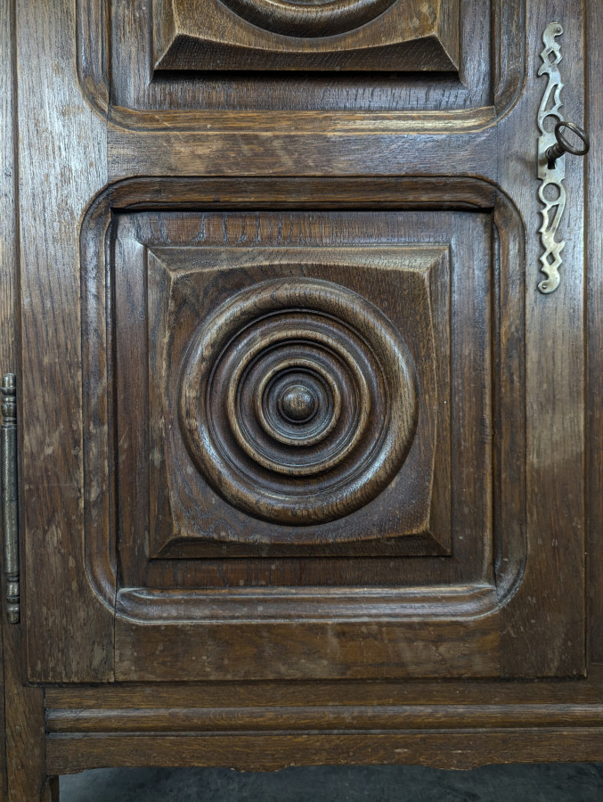 Enfilade en chêne dans l'esprit de Dudouyt