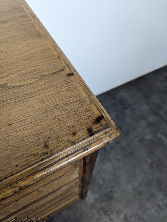 Meuble à plans en chêne des Établissements L. Sautereau
