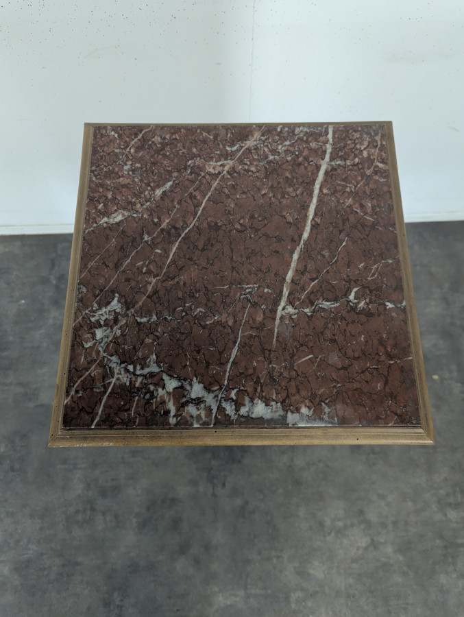 Chevet style Art nouveau plateau marbre griotte