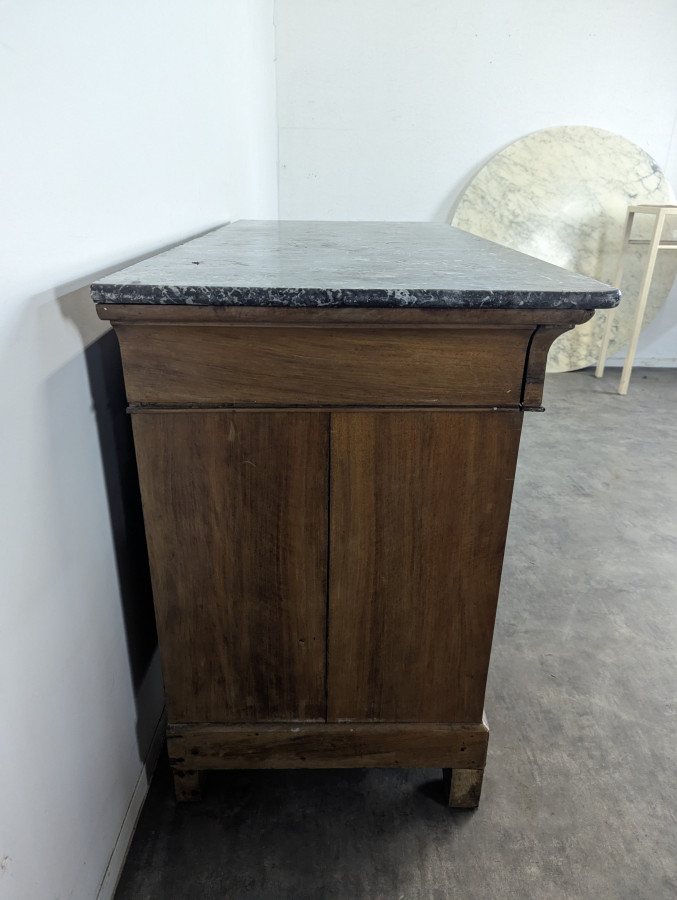 Commomde époque Restauration en placage d'acajou flammé