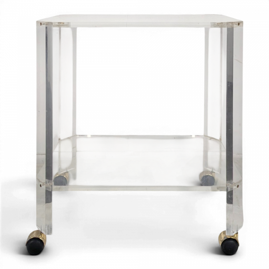 Desserte roulante en plexiglass David Lange