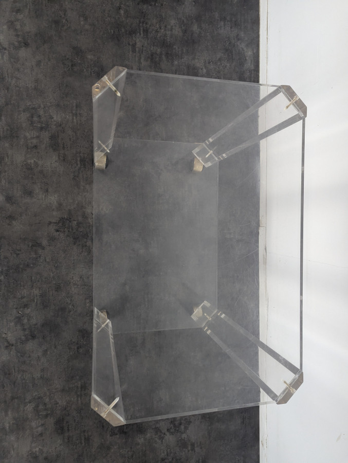 Desserte roulante en plexiglass David Lange