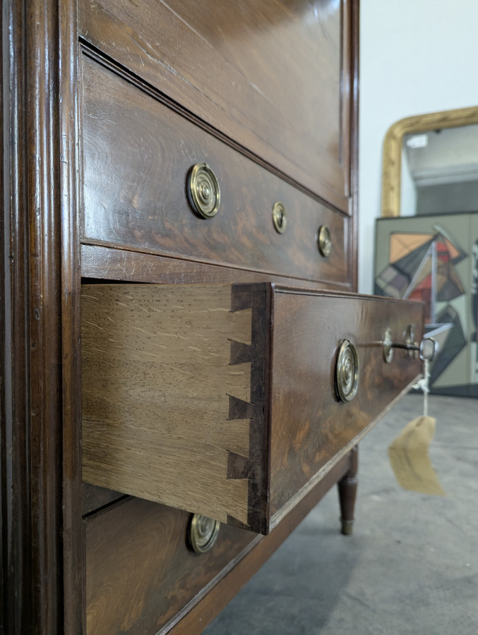Secretaire à guillotine estampillé F. Trapet début XIXème