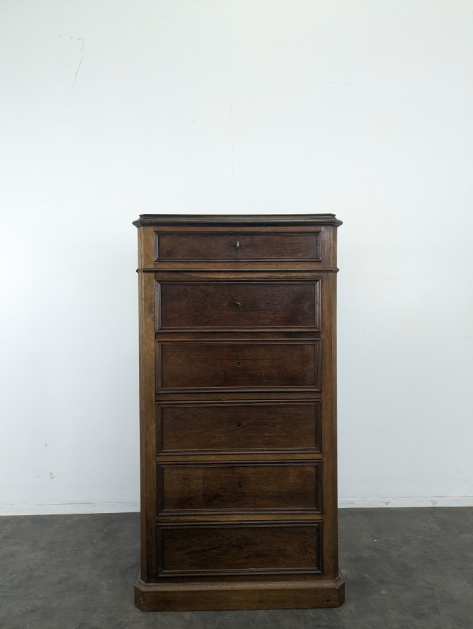 Semainier Secrétaire en trompe l'oeil fin XIXème