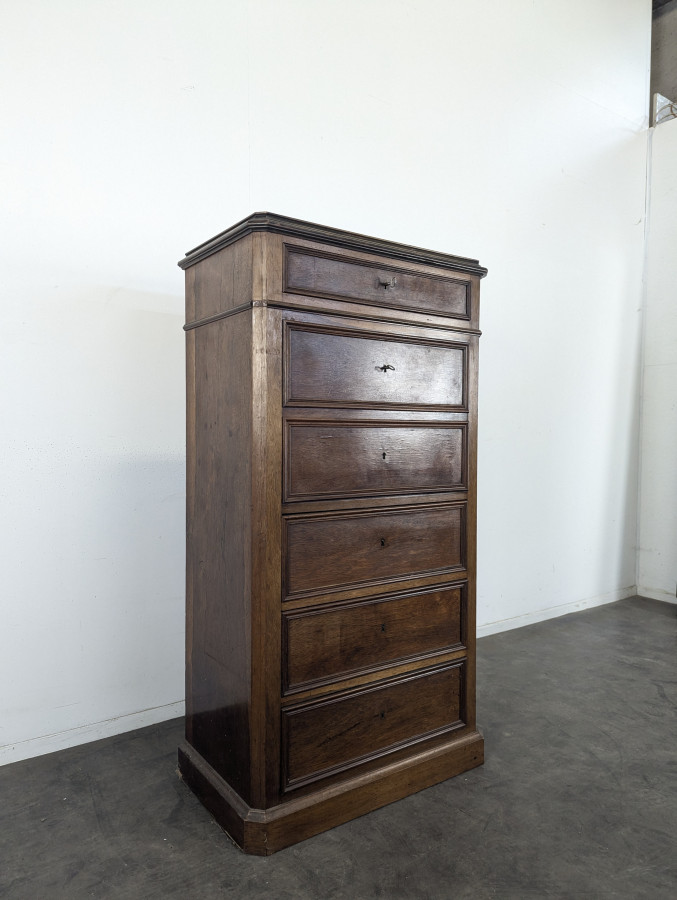 Semainier Secrétaire en trompe l'oeil fin XIXème