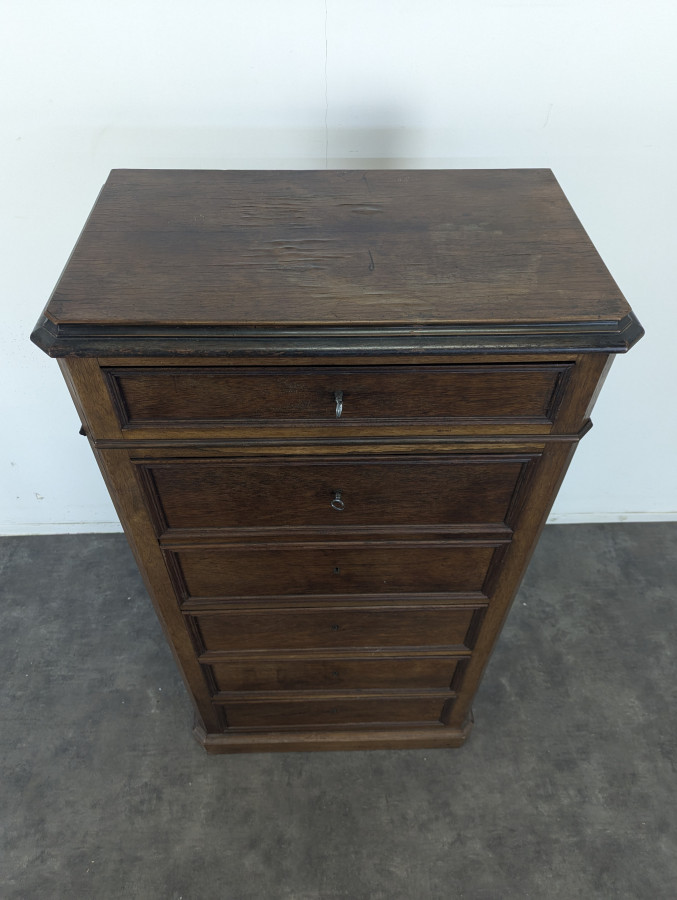 Semainier Secrétaire en trompe l'oeil fin XIXème