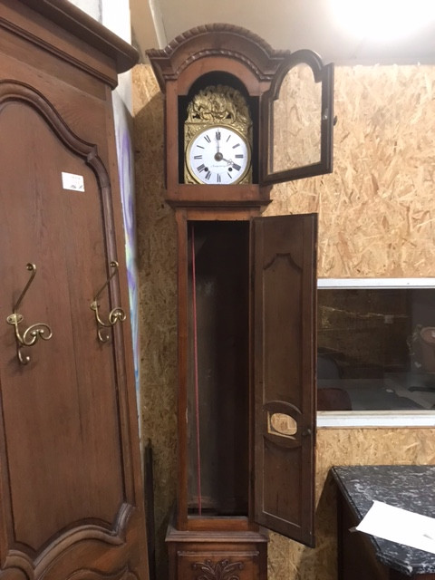 Horloge de parquet en Mérisier
