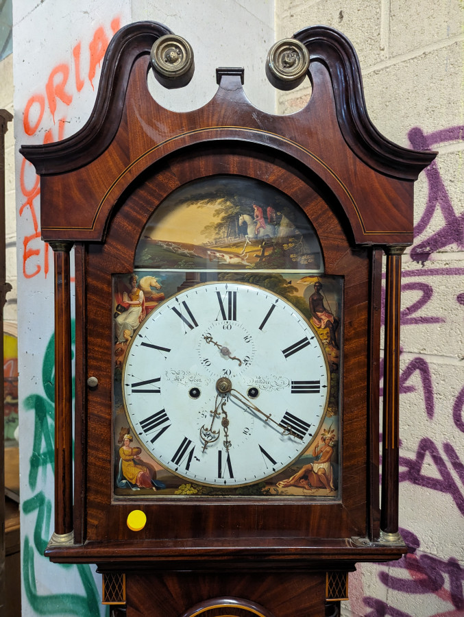 Horloge anglaise en acajou