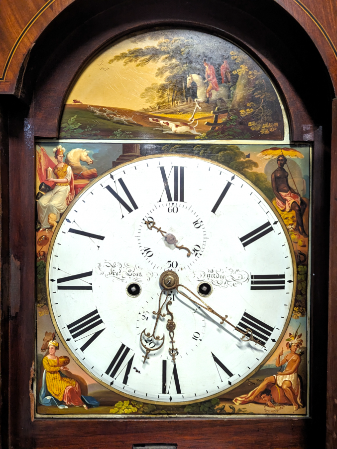 Horloge anglaise en acajou