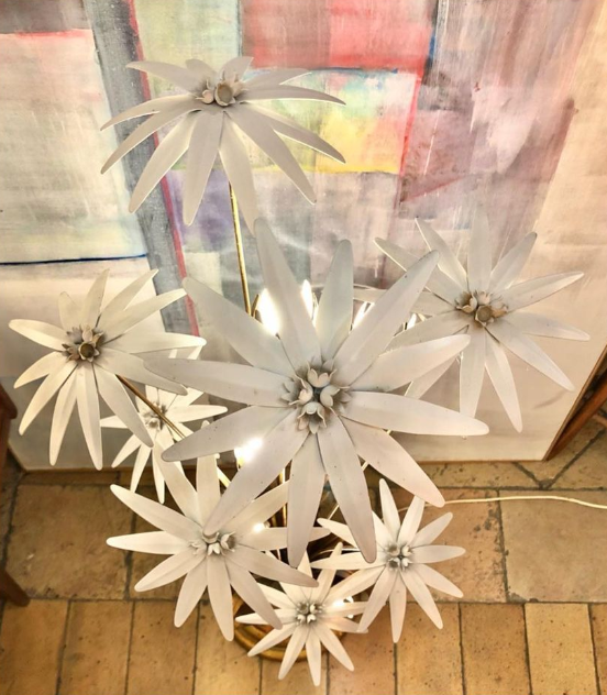 Lampadaire florale des années 70 par Hans Kögl