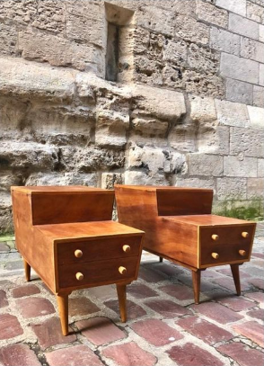 Paire de bouts de canapé scandinave