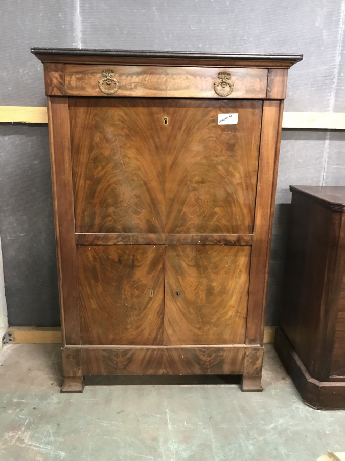 Secrétaire restauration 19e en Acajou