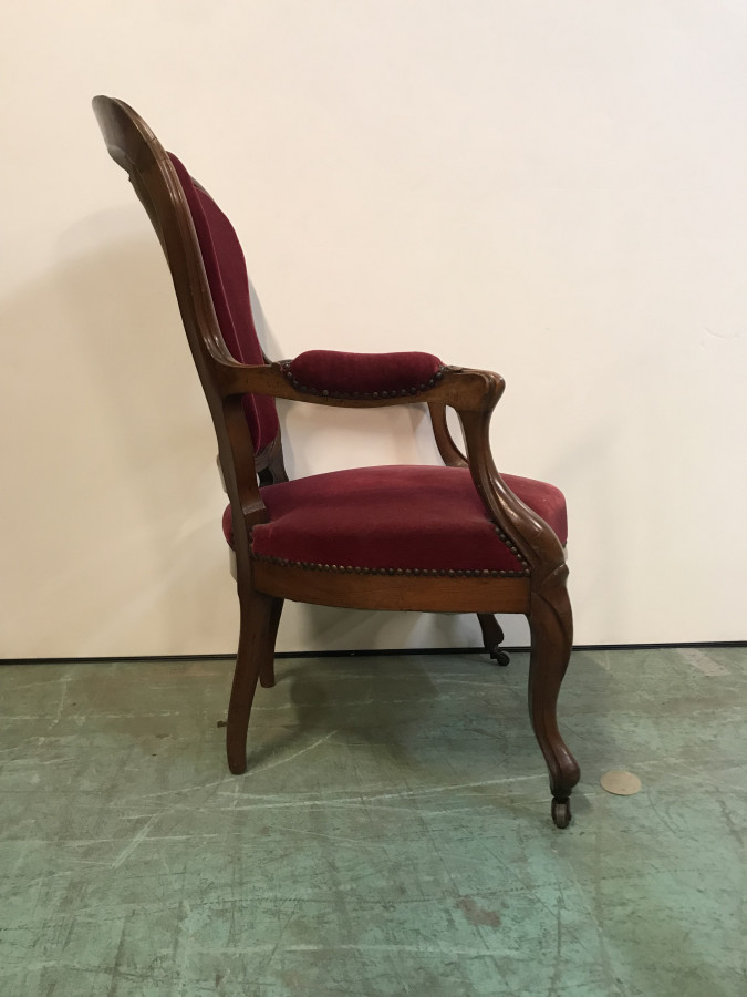 Fauteuil Louis Philippe en Acajou