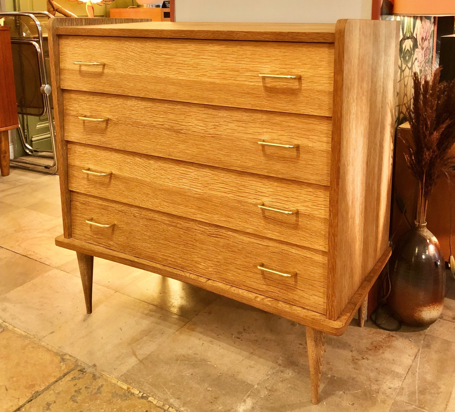 Commode vintage des années 50 en teck