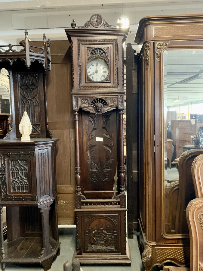 Jolie horloge Bretonne en merisier