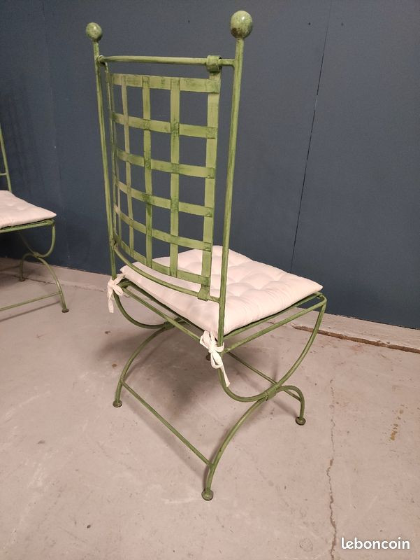Table + 6 chaises en fer forgé intérieur passion