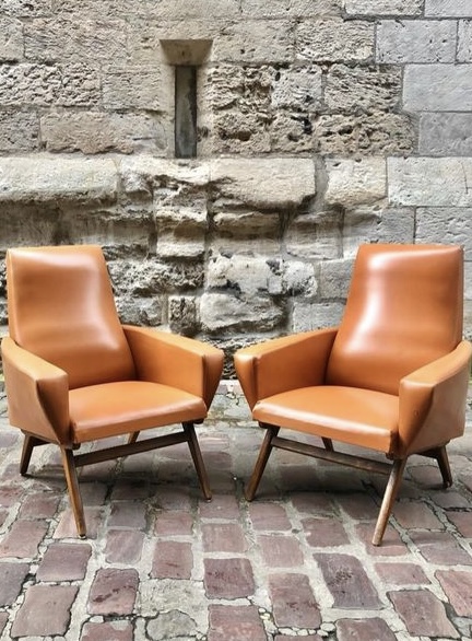 Paire de fauteuils scandinave