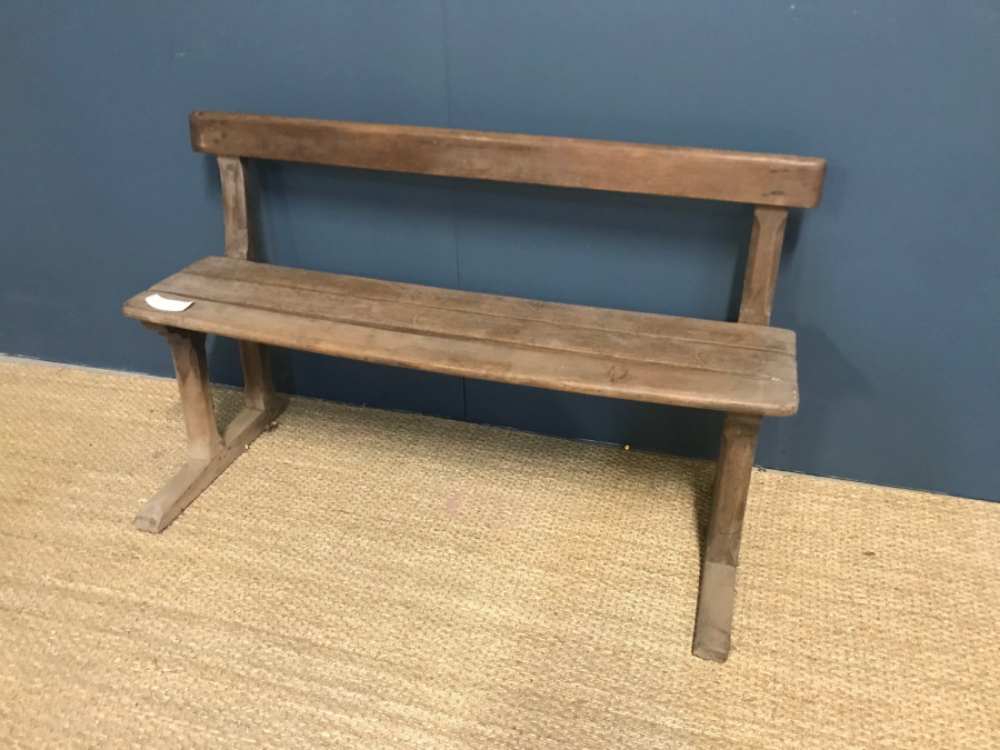 Banc d'écolier en chêne