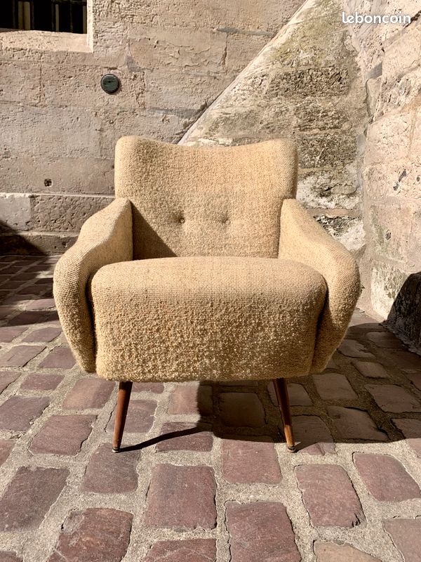 Fauteuil en tissu dans le goût de Zanousso