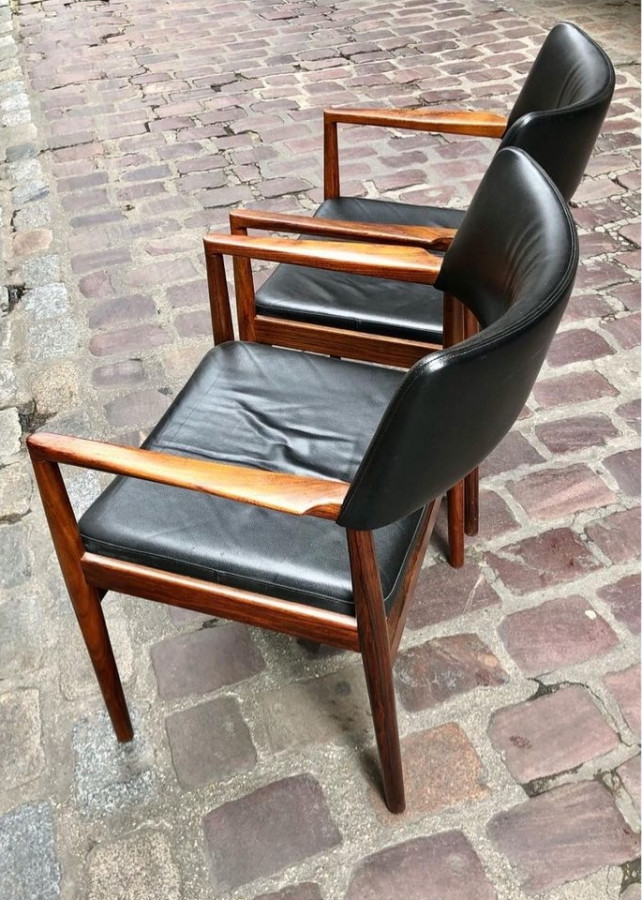 Fauteuil scandinave en Palissandre de Rio