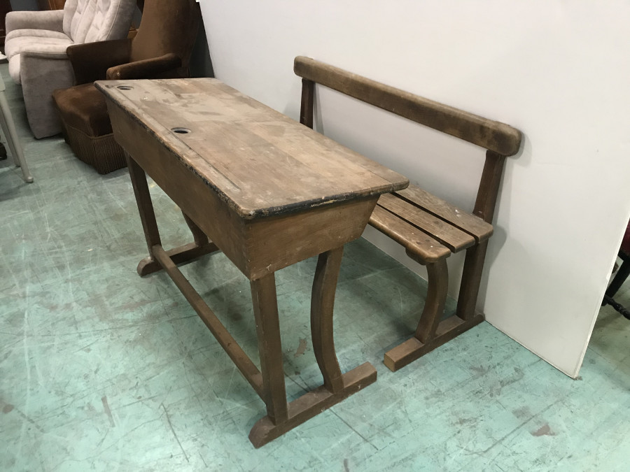 Banc et Bureau d'écolier