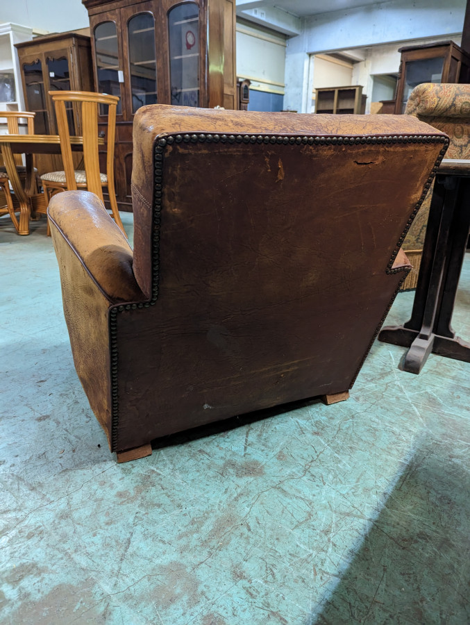 Fauteuil club en cuir