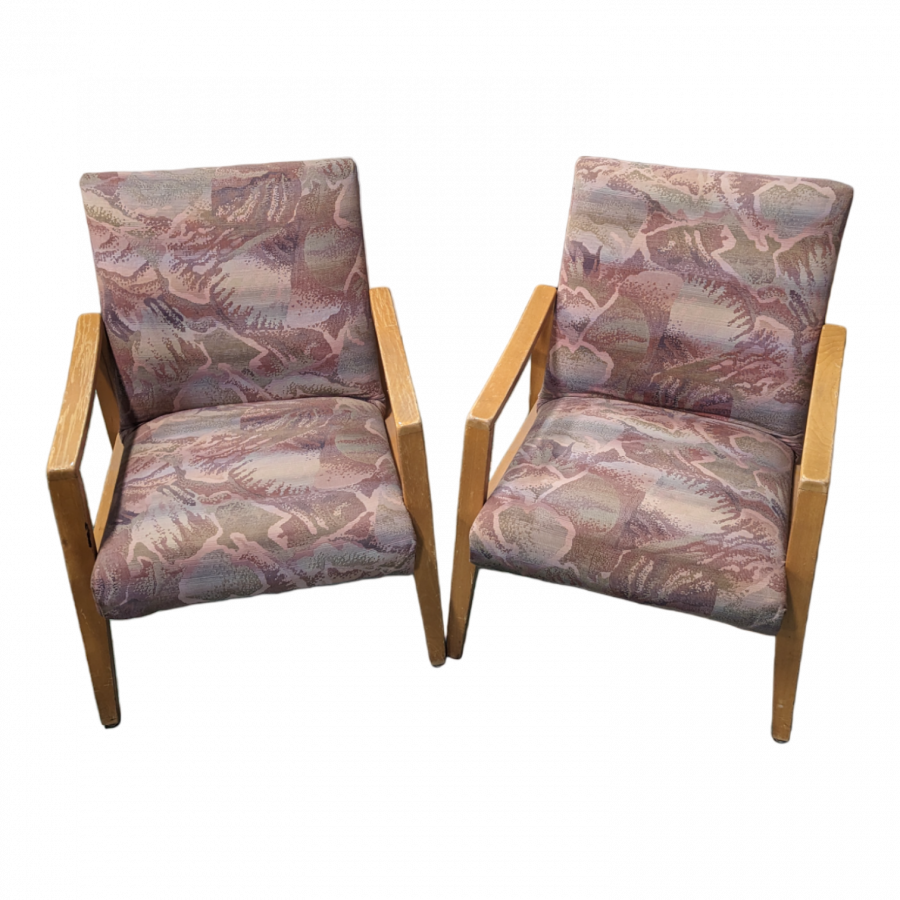 Paire de fauteuil de style scandinave en hêtre