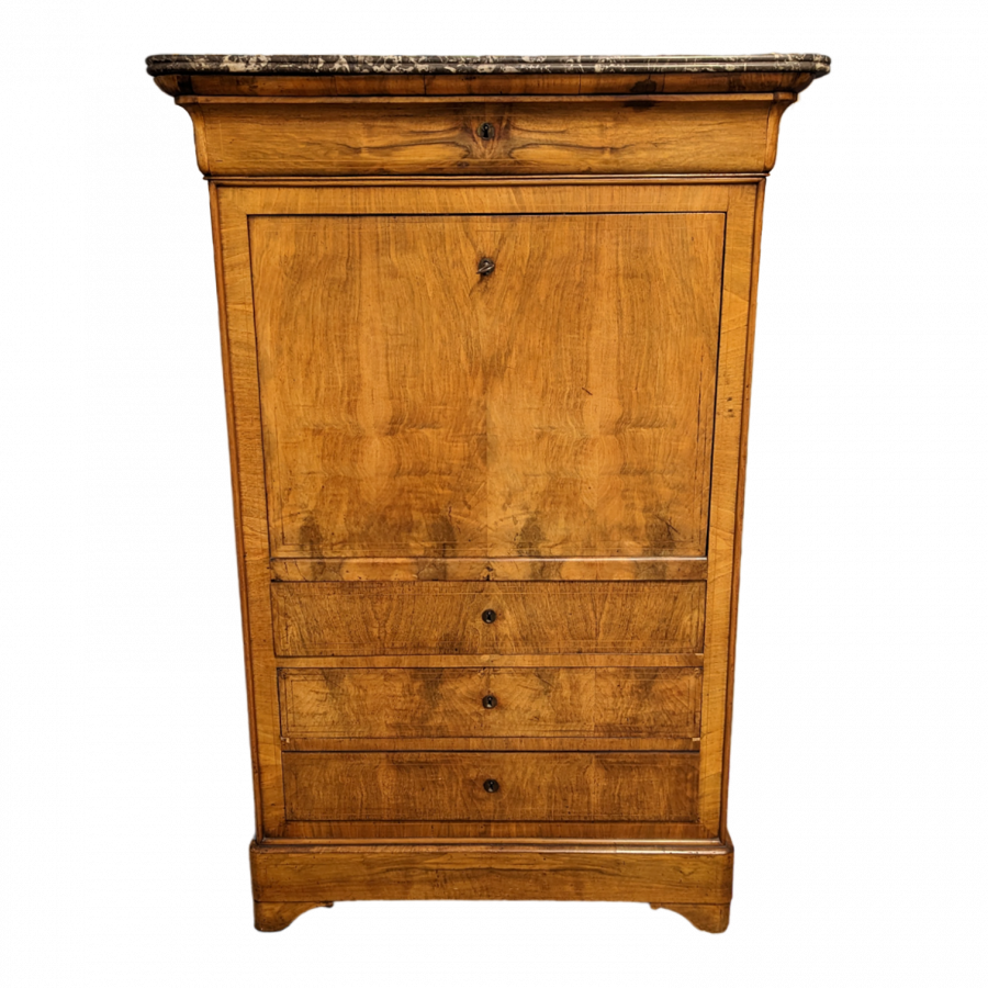 Secretaire de style Louis Philippe en marqueterie