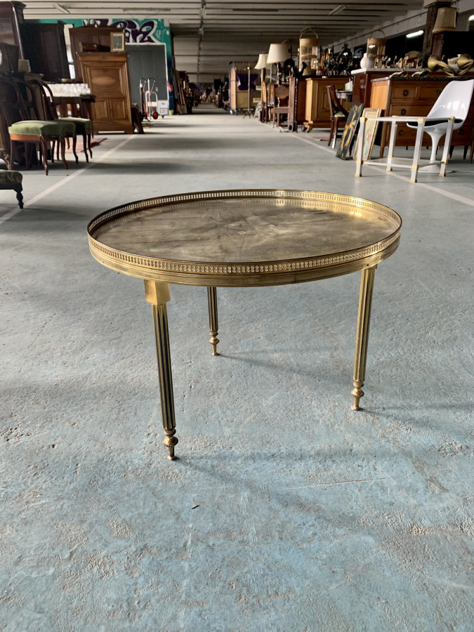 Table bouillotte en laiton