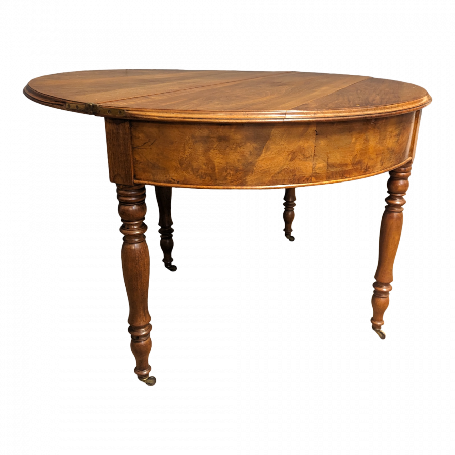 Table demi lune en Noyer