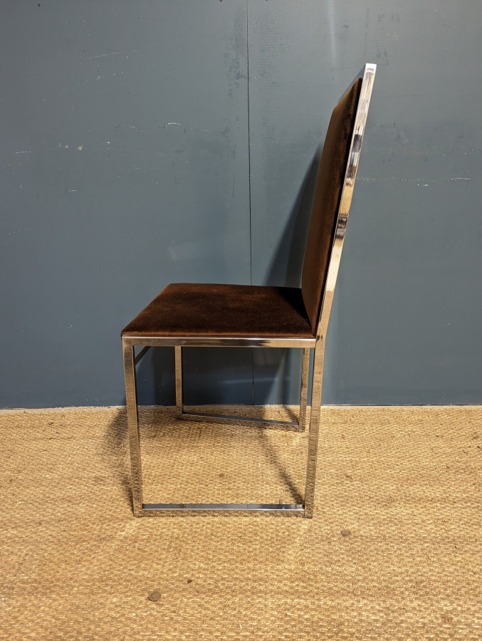 Table et série de 4 chaises La metal Arredo Paderno Di Milano