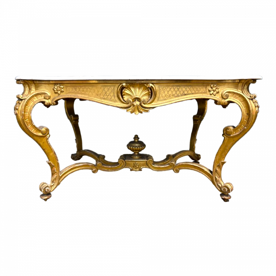 Console de style Louis XV en bois doré