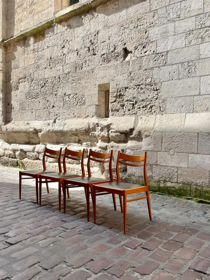 Série de 4 Chaises scandinaves