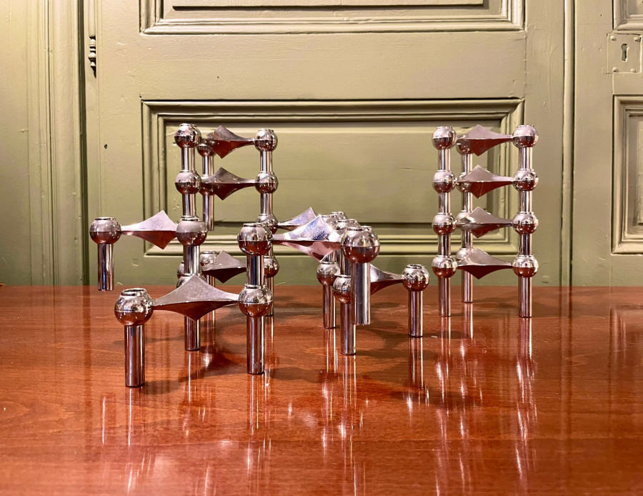 Ensemble de 12 bougeoirs Nagel