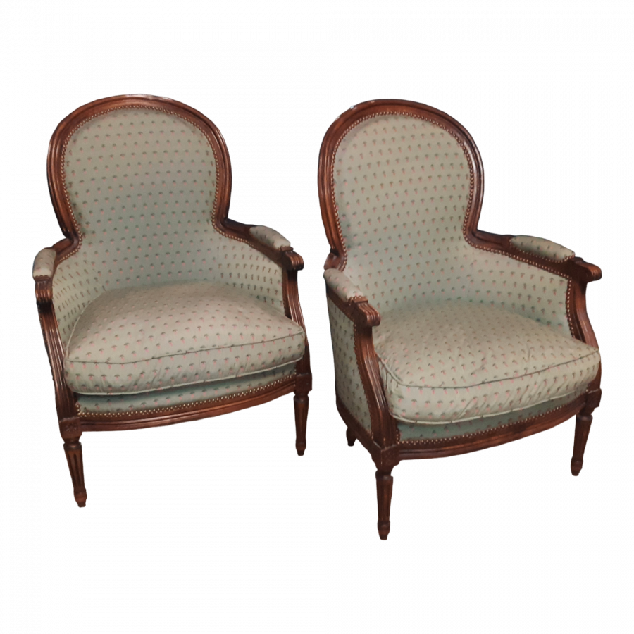 Paire de fauteuils style Louis XVI