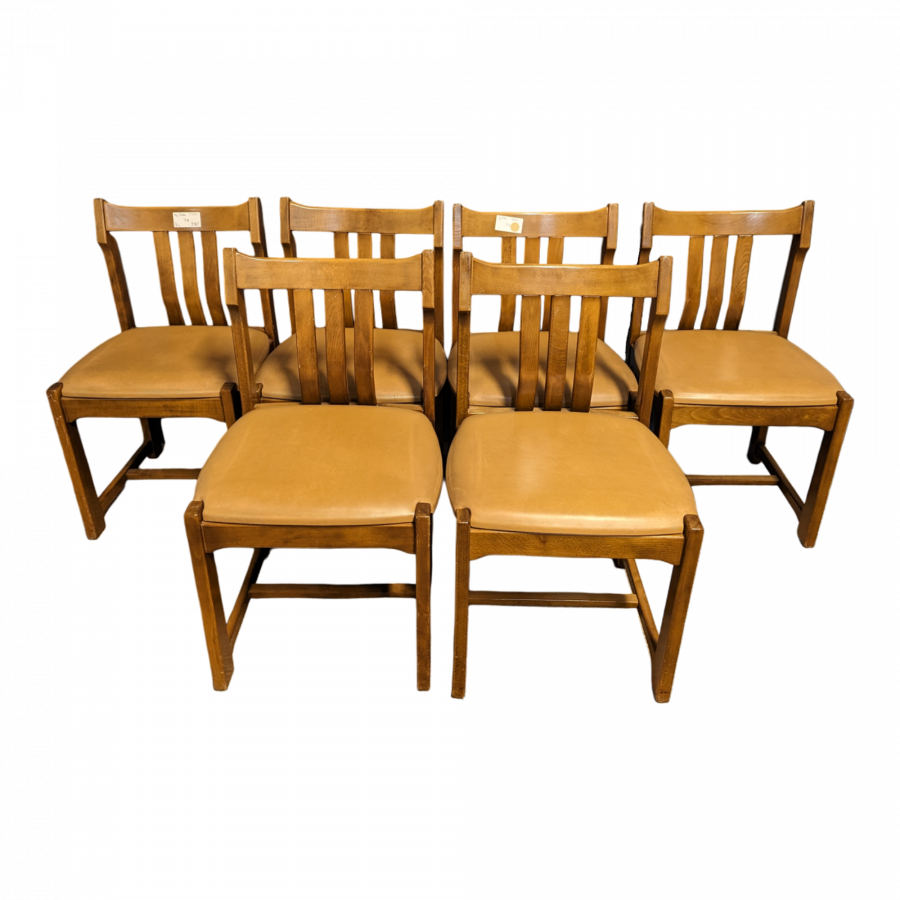 Série de 6 chaises vintage DLG Regain