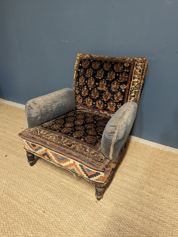 Fauteuil Kilim époque Napoléon III