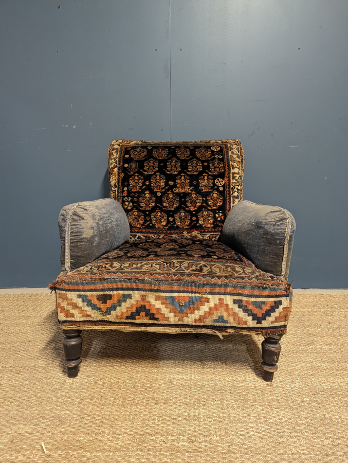 Fauteuil Kilim époque Napoléon III