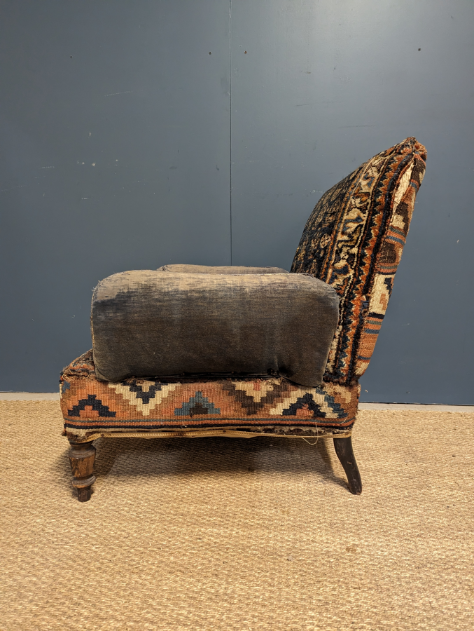 Fauteuil Kilim époque Napoléon III