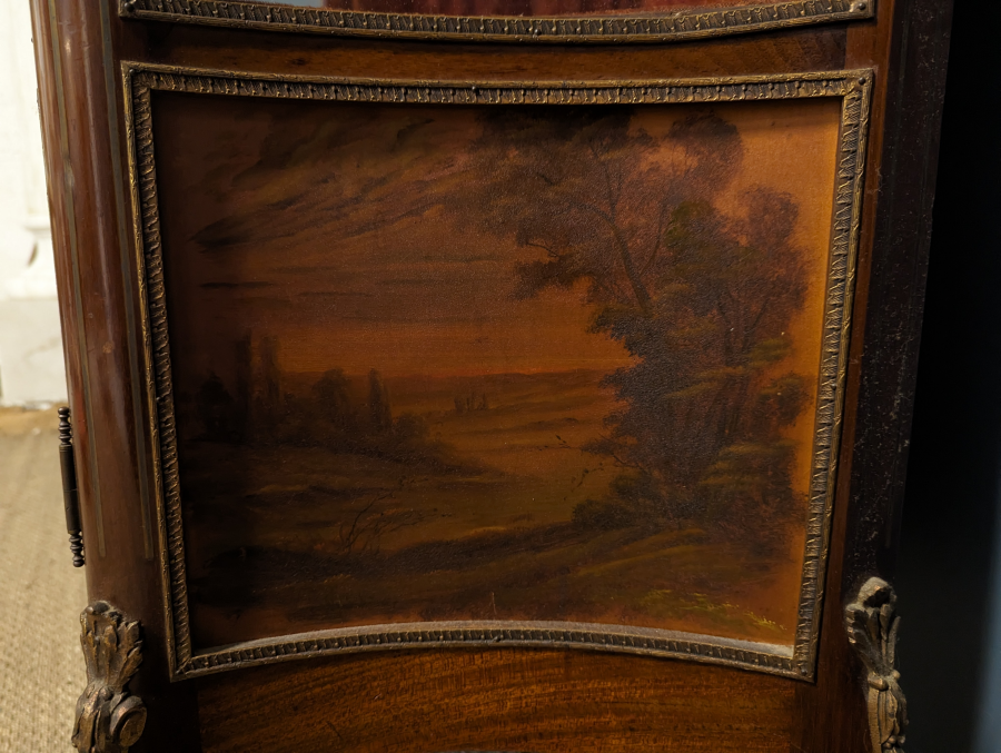 Vitrine style Napoléon III plaquage Acajou