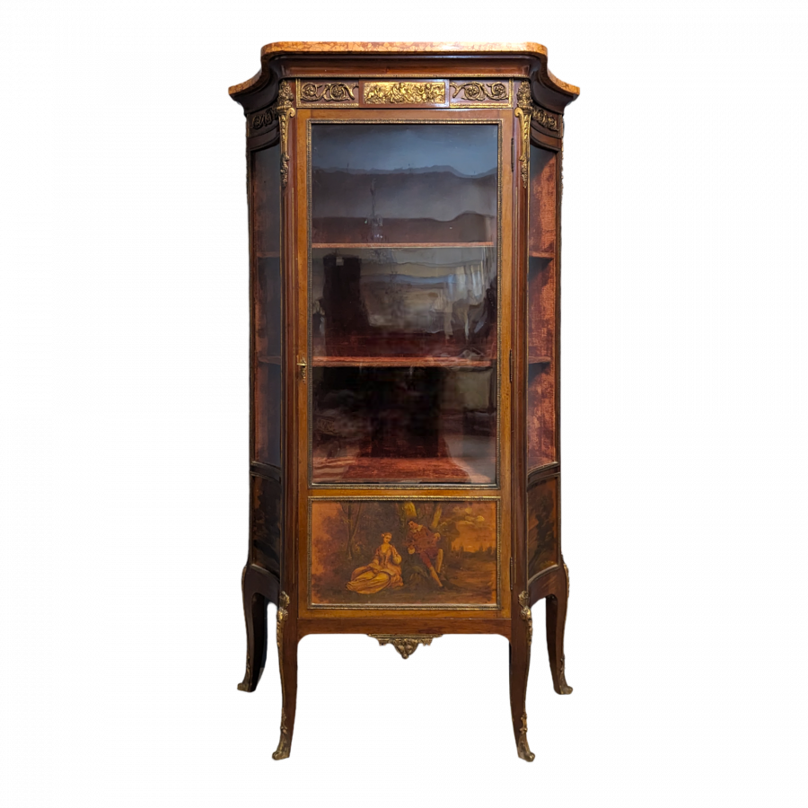 Vitrine style Napoléon III plaquage Acajou