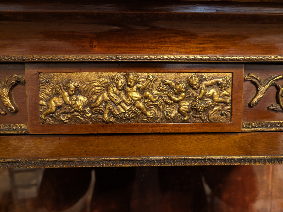 Vitrine style Napoléon III plaquage Acajou