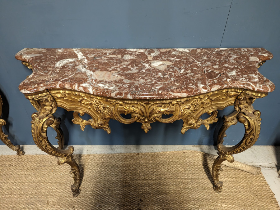 Paire de console de style Louis XV