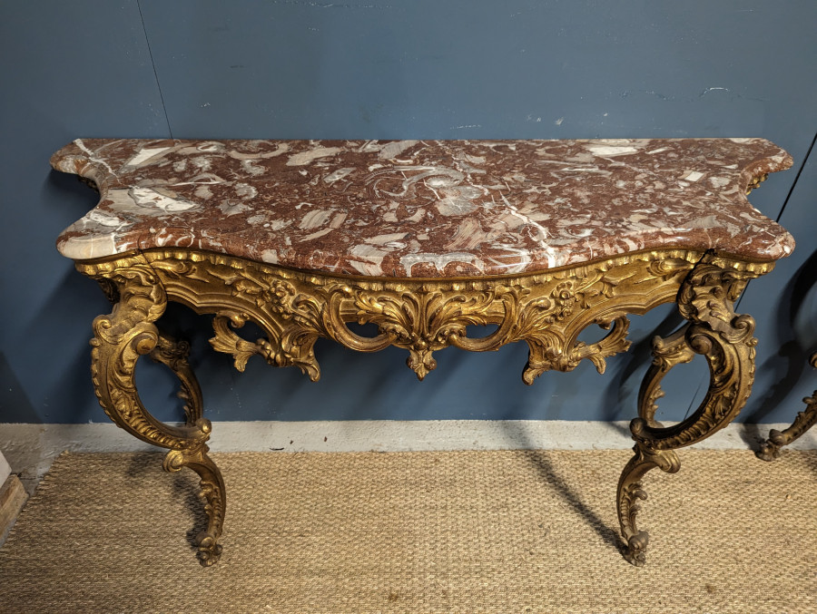 Paire de console de style Louis XV
